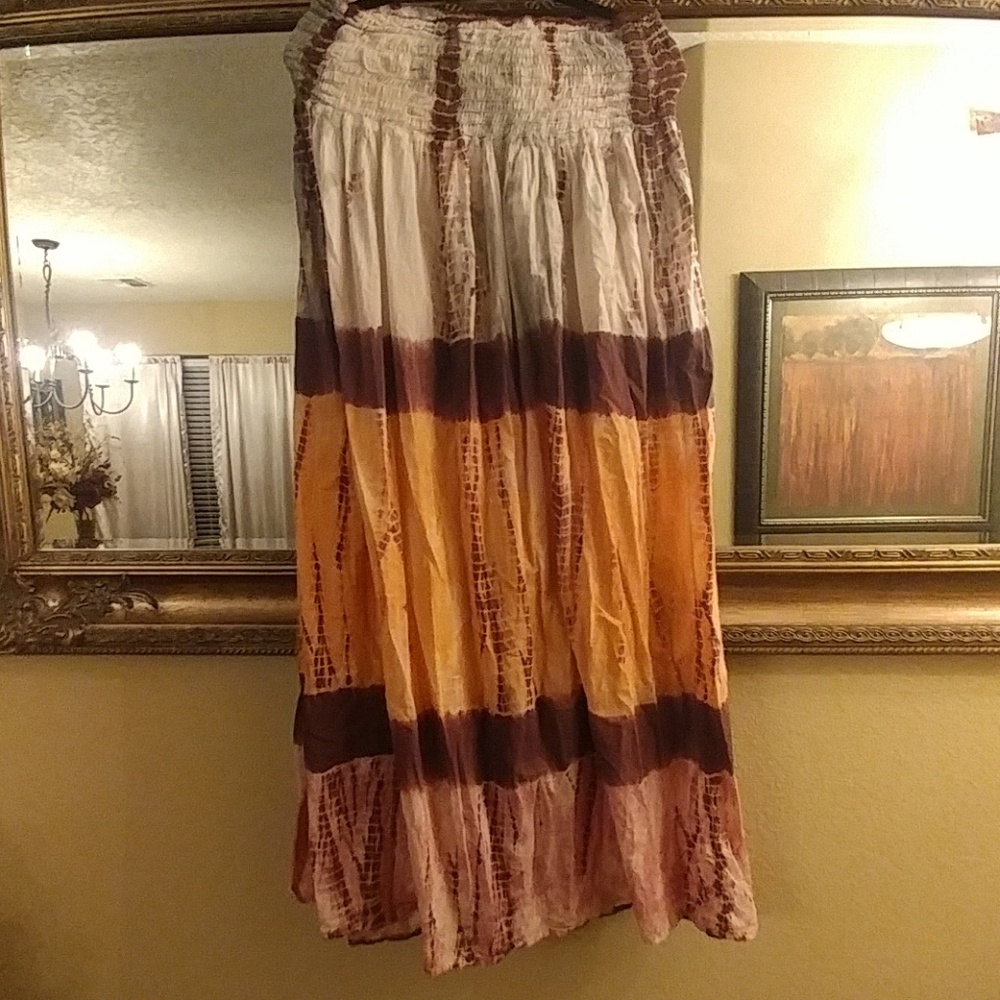 Banana Split Maxi Skirt Tye Dye Size L